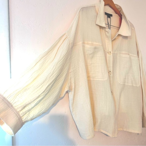 SANCTUARY Kiera Cotton Gauze Jacket Muslin Size 3X NWT - Picture 8 of 15